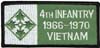 4th Infantry Div. Vietnam Patch - 1966-1970